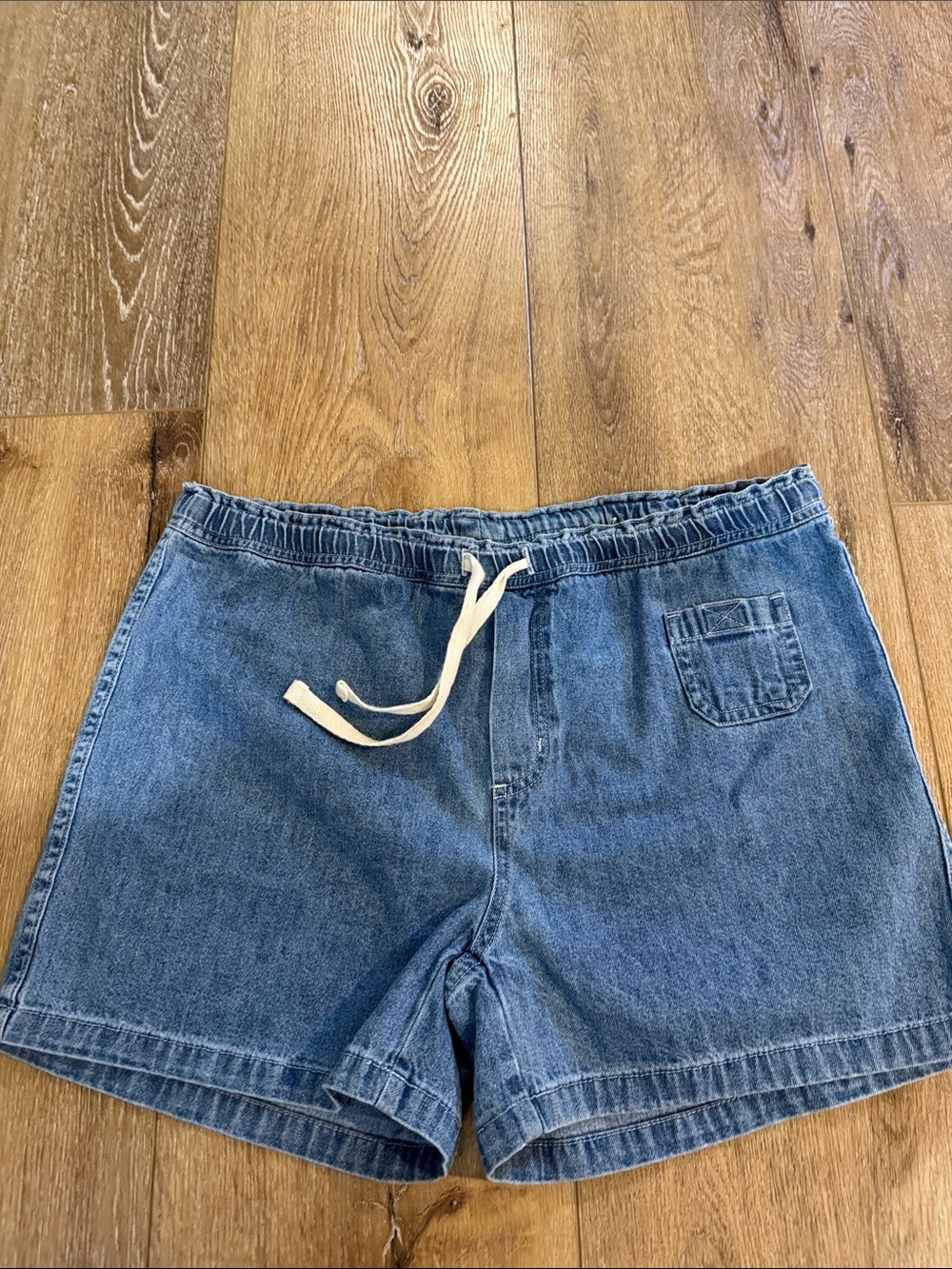 Vintage Denim shorts Drawstring Women's